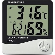 Daisy Home Duvara Asılabilen Saatli Sıcaklık ve Nem Ölçer Termometre