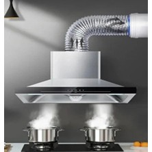 Daisy Home 3 Metre 127 mm Alüminyum Aspiratör Borusu, Dayanıklı, Esnek Havalandırma Hortumu, Davlumbaz ve Banyo Fanı Uyumlu