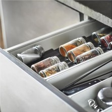 Daisy Home Baharat Kavanozu, Cam-Paslanmaz Çelik, 6 cl