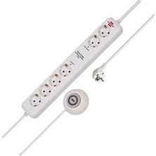 Daisy Home Eco- Güvenlik Anahtarlı 6'lı Uzatma Priz