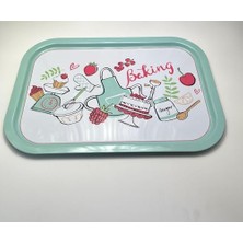 Daisy Home 2'li Metal Tepsi Seti – Baking Desenli