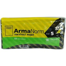 Daisy Home Naksan Takviyeli Kalın Desenli Çizgili Siyah Çanta Poşet Torba - 5 No - 50X60 Cm. - 50 Adetlik Paket