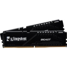 Kingston 16 GB Ddr5 5200MHZ Kıngston Beast Black Expo 2X8GB CL36 Dımm Dt KF552C36BBEK2/16TR
