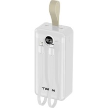 Daisy Home Torima TRM-1035 Beyaz 30000MAH 2 Çıkışlı Taşınabilir Hızlı Şarj Dijital Göstergeli Powerbank