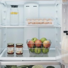 Daisy Home 30'lu Büyük Kapasiteli Yumurta Saklama Kabı - Buzdolabı Için Istiflenebilir Düzenleyici, Şeffaf ve Hava Alabilir Tasarım, Kırılma Önleyici Koruyucu Kutu