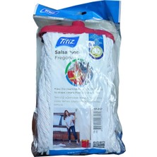 PremiumPort Geniş 16 cm Püsküllü Islak Ipli Mop Paspas Başlığı, Titiz Salsa TP-857