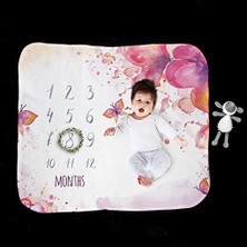 Daisy Home Tasarımlı Doğum Hediyesi Aylık Konsept Fotoğraf Battaniyesi 100X120 cm