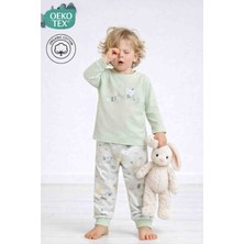 Panfilia Oeko Tex Sertifikalı %70 Bambu %30 Organik Pamuk Uzun Kollu Bebek Çocuk Pijama Takımı