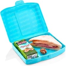 Daisy Home Çift Bölmeli Beslenme Kutusu, Hijyenik, Bpa Içermez (Mavi)