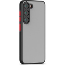 Daisy Home - Galaxy S23 ile Uyumlu Hux Mat Arka Kapak Şok Emici Kaymaz Çizilmeye Dayanıklı Telefon Kılıfı – Siyah