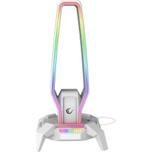 Daisy Home RM-H27 Igrıs Type-C Rgb Beyaz Kulaklık Standı RM-H27 Igrıs Beyaz