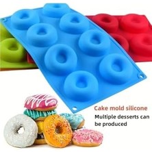 Daisy Home Siliko World Donut Kalıbı, Kek Kalıbı, Çikolata Kalıbı ve Yapışmaz Fırında Pişirme Tepsisi Silikon Kalıp, Çok Renkli