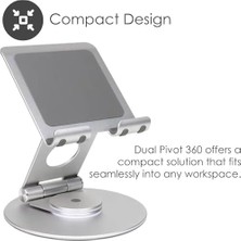Daisy Home Katlanabilir Telefon ve Tablet Standı, Yükseklik Ayarı, 90-180 Derece Döner Açı, Alüminyum Dayanıklı Tasarım, Silikon Pedli, 14 Inç'e Kadar Cihazlarla Uyumlu | Z71
