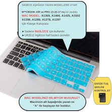 Daisy Home Silikon Klavye Kaplama Ince Silikon Film Kılıf Air Pro Eski USB Li Modeller 2008-2017 Yılı Uyumlu Avrupa Ingilizce Uk Enter Dizilim Koryucu Film Açık Mavi