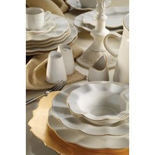 Daisy Home Kütahya Porselen Milena 26 Parça 6 Kişilik Yemek Takımı Altın Fileli