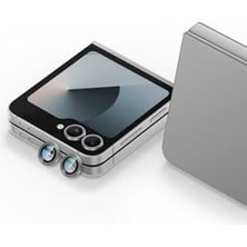 Daisy Home Caseworld Galaxy Z Flip 6 Uyumlu Alloy Serisi Oleofobik Anti Reflective Kamera Lens Koruyucu Gümüş