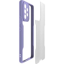 Daisy Home Galaxy A73 5g Kılıf Kamera Korumalı Arkas Mat Silikon Platin