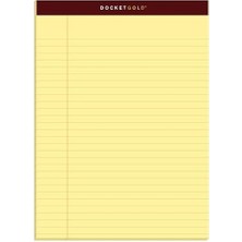 Daisy Home Tops Docket Yazma Blokları, 21,8 x 29,5 Cm, Yasal Kurallar, Kanarya Kağıdı, 50 Yaprak, 6 Adet (99707), Orijinal Versiyon