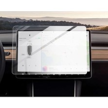 Daisy Home Tesla Y New 15.4 Inch Multimedya Temperli Cam Ekran Koruyucu – Her Köşede Güvenlik Boşluğu, 99% Işık Geçirgenliği, Yağ ve Parmak Izine Dayanıklı Kaplama, Hassas Dokunma