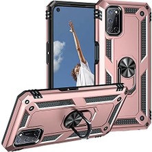 Daisy Home Oppo A92 ile Uyumlu Kılıf Yüzüklü Zırh Tank Vega Rose