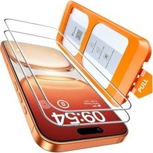 Daisy Home - 17 Uygulama Aparatlı Tam Kapatan Temperli Ekran Koruyucu Kırılmaz Cam