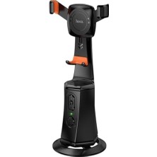 Daisy Home K26 Otomatik Yüz Takip Telefon Tutucu | 360° Döner Gimbal | Uygulamasız Yüz Takibi ile Vlog ve Video Canlı Yayın Fotoğrafçılık Çekimleri Için 1200MAH El Hareketi Ile Oynat Duraklat Siyah