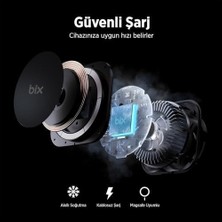 Daisy Home Bix BXCH10 15W Kablosuz Şarj Destekli 180° Ayarlanabilir, Çok Açılı Manyetik Araç Içi Telefon Tutucu Gri