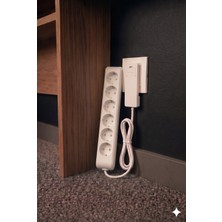 Gündüz Elektromarket Ultra Ince Fişli Uzatma Kablosu 6’lı (1,5m)Dar Alanlar Için Şık ve Pratik Çözüm!