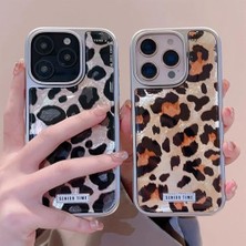 Daisy Home 16 Pro Max ile Uyumlu Leopar Desenli Şeffaf Kılıf Parlak ve Şık Tasarım Darbe Emici Koruma 2mm Kamera Korumalı Arka Kapak No 1