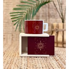 Daisy Home Giftmoda Kızıl Tarot Ay Güneş Tasarımlı Kutulu Kupa