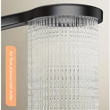 Daisy Home Yuvarlak Siyah Duş Başlığı – Ince Akışlı, Yumuşak Su Etkili, Şık ve Ergonomik Tasarım, Abs Malzeme, Modern Banyo Başlığı