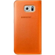 Daisy Home Galaxy S6 Orjinal S-View Cover (Deri Görünümlü) - EF-CG920PW