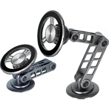 Daisy Home Magnetic ve Mıknatıslı Alaşımlı Içeriğindeki Metal Aparatlarla Tüm Cep Telefonlarına Uyumlu Magsafe Ile Uyumlu Araç Içi, Masa Üstü ve Her Zemine Uygun Metal Telefon Tutucu G198