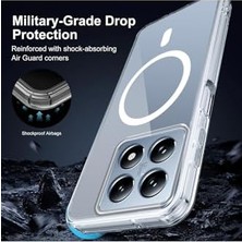 Daisy Home - Mi 14T Pro ile Uyumlu Kılıf Kamera Çıkıntılı Korumalı Magsafe ile Uyumlu Şarj Özellikli Şeffaf Silikon Kapak - Şeffaf