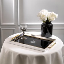 Daisy Home Schäfer Kunst Tepsi-1 Parça-Gümüş03