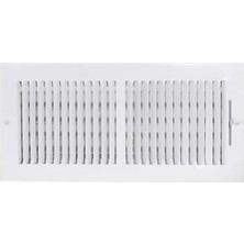 Daisy Home 14 x 6 Inç (Boşluk Açılışı) Duvar Veya Tavan Için Beyaz Havalandırma Kapağı, Iki Yönlü Havalandırma Kaydı, Katı Çelik Hvac Kapak, 61613
