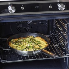 Daisy Home Kitchenaid Paslanmaz Çelik Kızartma Tavası, Seramik Kaplama 20 cm