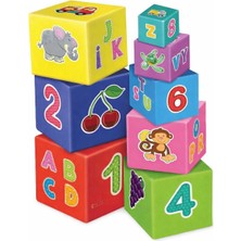 The Monarch Co Eğitici Denge Kulesi Oyunu - Zeka Geliştirici Harf ve Rakam Öğretici Renkli Küpler (Bpa Içermez)