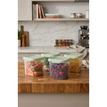 Daisy Home Smatware 4'lü Set Loxo Sızdırmaz Saklama Kabı 1500 ml Yeşil