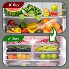 Daisy Home Buzdolabı Saklama Kabı, Kendinden Kapaklı Derin Dondurucu Kabı, Buzluk Kutusu, Dolap Organizeri, Mutfak Düzenleyici, Bpa Free (10, Şeffaf, 2000 Ml)