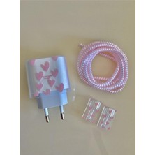 Daisy Home 18W-20W Şarj Adaptörü ile ile Uyumlu Dinazor Figürlü Şarj Başlığı ve Şarj Kablo Koruyucu Set