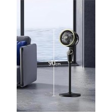 Daisy Home 90CM Ultra Sessiz Ayaklı Vantilatör Uzaktan Kumandalı 360 Denerece Dönüş, Dijital Ekranlı Ayarlanabilir 3 Farklı Boy Masaüstü Veya Zeminde Kullanım CVR-MX45 (Siyah)