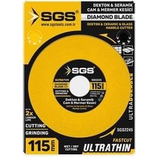 Daisy Home Sgs Ultrathin Kesici Disk, Cam Dekton Seramik Mermer Için, 115 Mm, SGS2245
