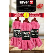 PremiumPort Yedek Kıl Tüy Toplayan Mop Ucu Seti 70X55 Cm, Pembe, 3 Adet