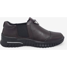 Kanuga Kadın Yazlık Streçli Comfort Deri Ayakkabı Bordo EVD2888