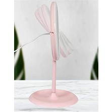 Daisy Home Beyaz Dokunmatik LED Işıklı USB Li Yuvarlak Masa Üstü Makyaj Aynası Makyaj Aynası Ledli
