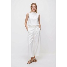 La Pante Kadın Pantolon Barrel Pantolon Cloutte Pantolon Yüksek Bel Şık Boyfriend Geniş Paça
