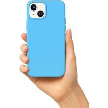 Daisy Home 13/14 ile Uyumlu Kılıf - ile Uyumlu Şarj Özellikli, Açık Mavi Silikon Kapak - Plas - Darbeye Dayanıklı, Yumuşak Koruma