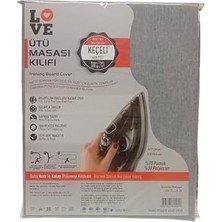 Daisy Home Keçeli Ütü Masası Kılıfı – Kalın Pamuklu ve Isıya Dayanıklı Ütü Masası Örtüsü – Kaymaz Lastikli Kolay Takılan Ütü Kılıfı – Buhar Geçirgen Dayanıklı Kumaş (1, Bej)