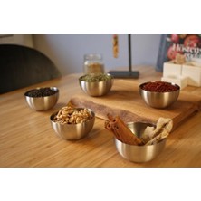 Daisy Home 8'li 18/10 Paslanmaz Çelik Çerezlik Seti | Çok Amaçlı Atıştırmalık Sunum Kasesi No.1 | Tatlı Meze Kahvaltılık Sunum Kabı | Ø 8 cm